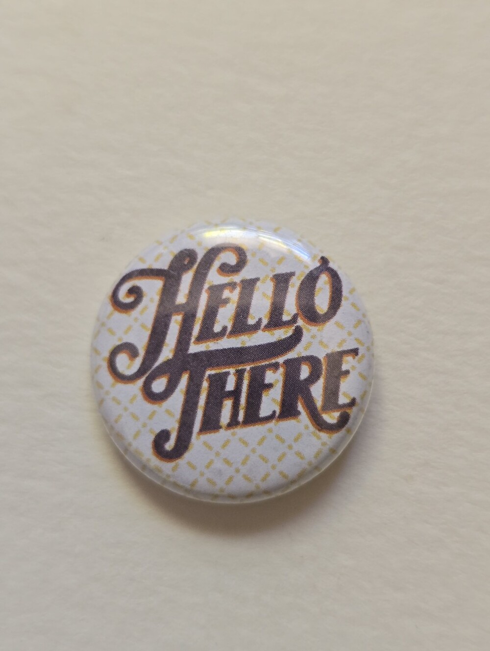 Hello There Round Button Pin